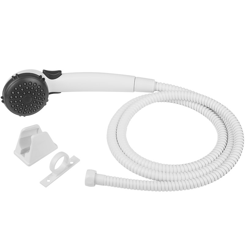 Shower Head, Hand-Held With 60 Inch Stainless Steel Hose, Single Spray ...